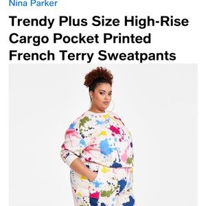 Multi color two piece sweat suit